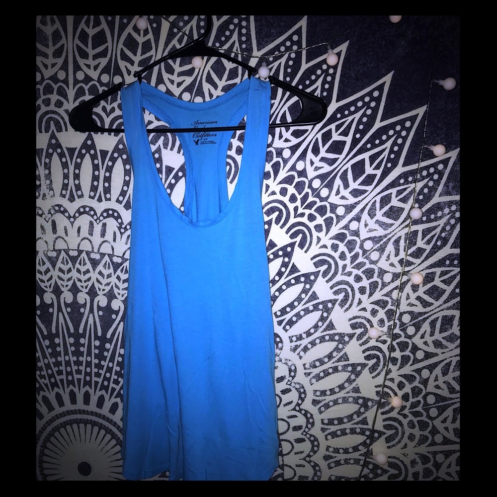 Women’s American Eagle racerback Blue Tank Top EUC